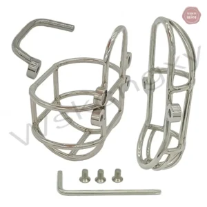 Accessoire de chasteté en acier, finition lisse