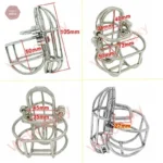 Cage de chasteté moderne en acier pour le confort