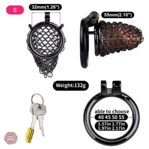 Cage de chasteté confortable et ajustable