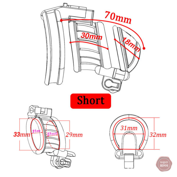 Cage de chasteté avec système à double tête innovant