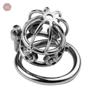 Cage de chasteté en acier inoxydable avec rivets