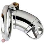 Cage de chasteté en acier pour homme