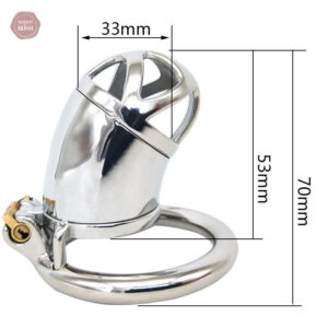 Cage de chasteté soumise en acier inoxydable