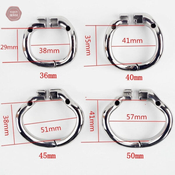 Cage de chasteté masculine en acier inoxydable