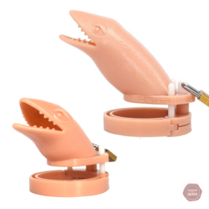 Cage de chasteté plastique beige L'alligator