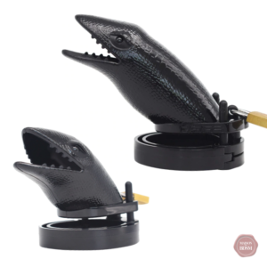 Cage de chasteté plastique Alligator Noir