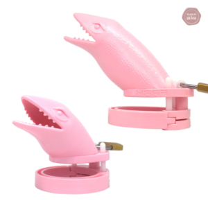 Cage de chasteté plastique L'alligator Rose