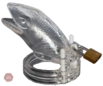 Accessoire de chasteté transparent pour jeux adultes
