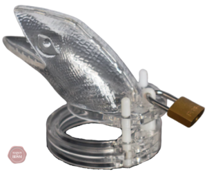 Accessoire de chasteté transparent pour jeux adultes