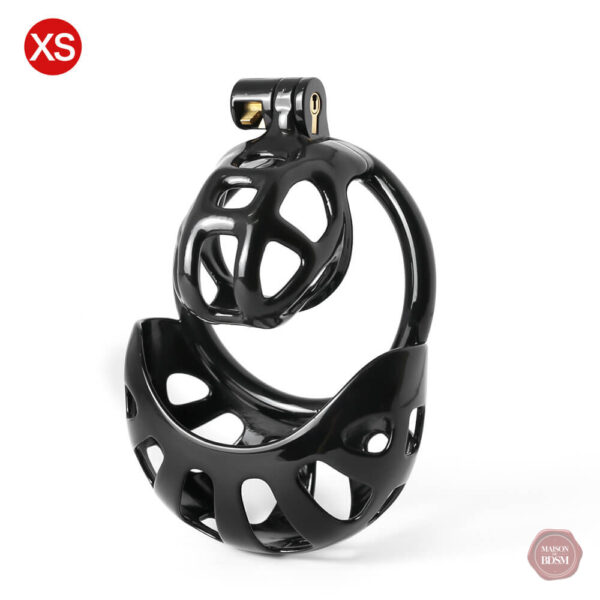 Cage de chasteté moderne Black Mamba pour jeux érotiques