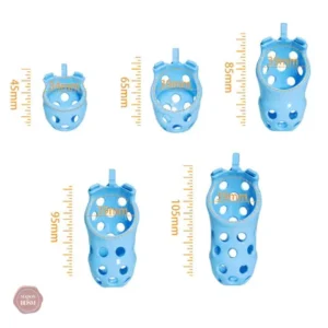 Cage de chasteté ajustable, design Blue Hole Cobra