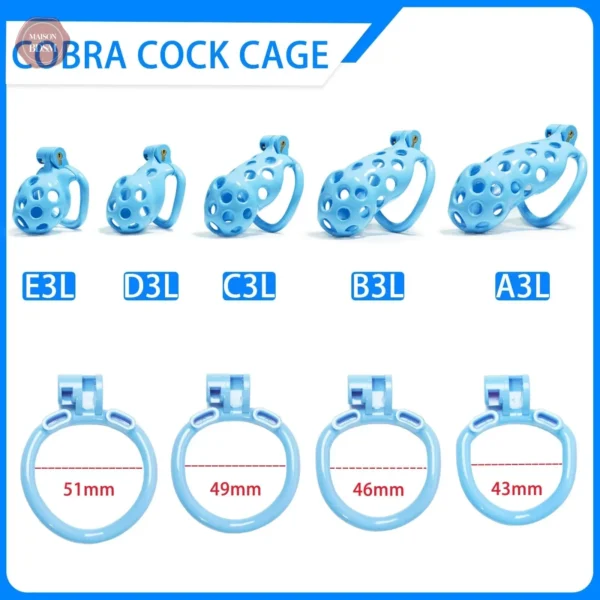 Accessoire de chasteté Cobra, longueur modulable de 4,5 à 10,5 cm