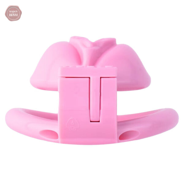 Cage de chasteté rose et noire pour la stimulation