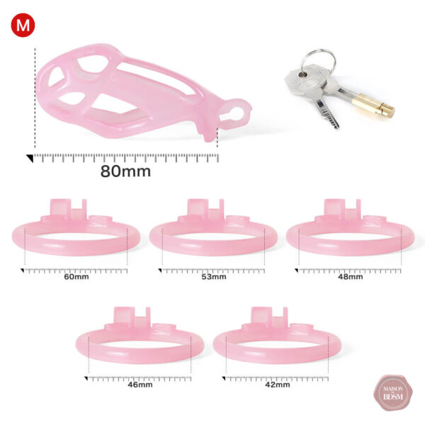Cage de chasteté en rose pour exploration