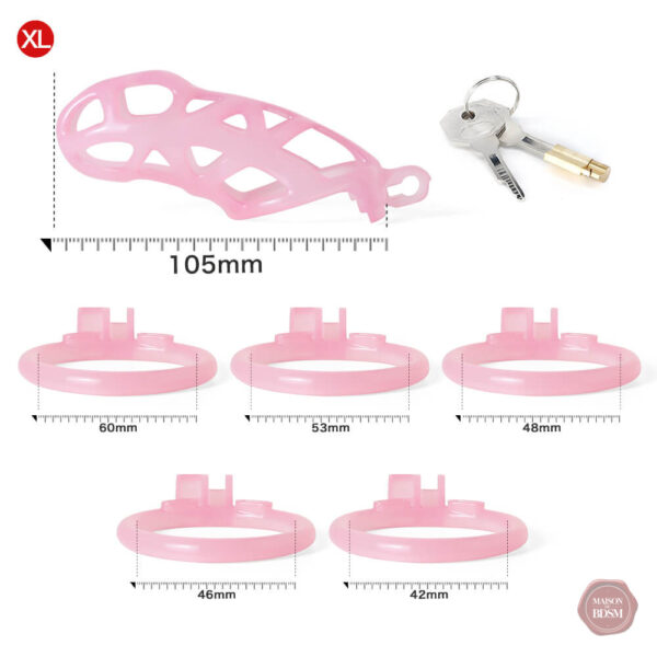 Cage de chasteté rose pour stimulation