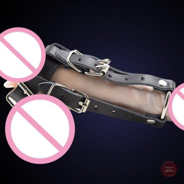 Cage de Chasteté en Cuir, design élégant et sécurisé