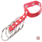 Cage de chasteté cuir Le Blason M Rouge
