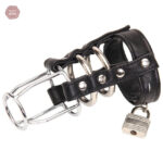 Cage de chasteté en cuir Le Canon