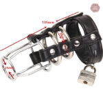 Cage de chasteté en cuir, design élégant et discret