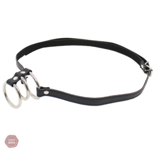 Cage de chasteté en cuir avec collier assorti