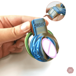 Cage de chasteté pour chatte, design coloré et élégant