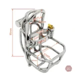 Cage de chasteté en acier inoxydable, design détachable