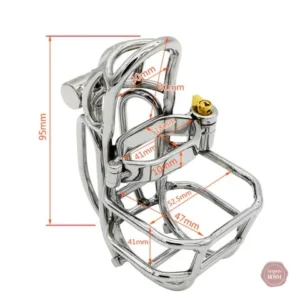 Cage de chasteté en acier inoxydable, design détachable