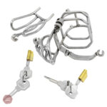 Cage de chasteté ergonomique, finition en acier