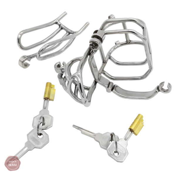 Cage de chasteté ergonomique, finition en acier