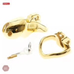 Accessoire de chasteté doré pour un style unique