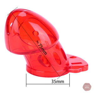 Cage de chasteté électrique rouge pour une expérience unique