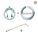 Accessoire de chasteté en acier, longueur de 2,5 cm