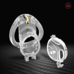 Cage de chasteté plastique, design amovible et sécurisé