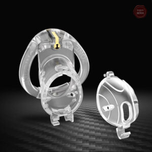 Cage de chasteté plastique, design amovible et sécurisé