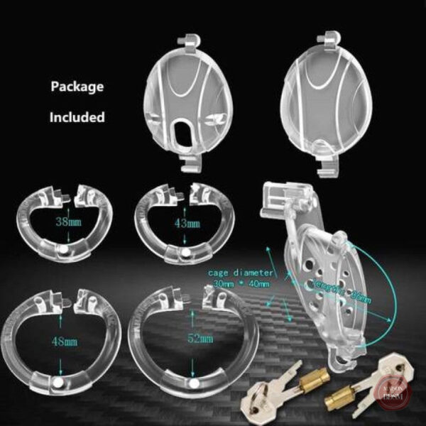 Cage de chasteté légère en plastique pour un confort optimal