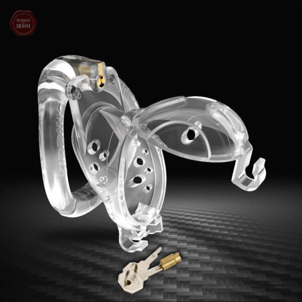 Cage de chasteté ajustable en plastique, idéale pour débutants