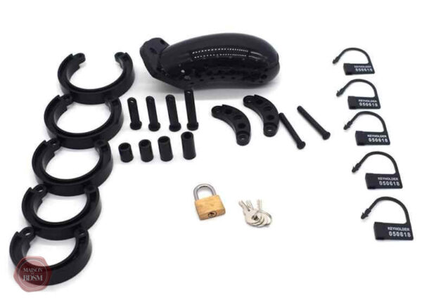 Cage de chasteté FX 10, matériau plastique durable et léger