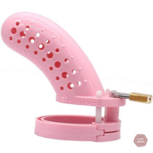 Cage de chasteté rose, matériel plastique durable