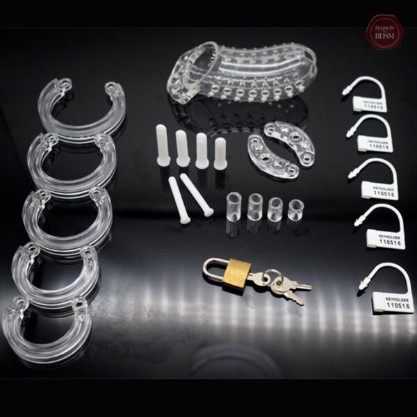 Cage de chasteté en plastique, modèle FX 10 transparent