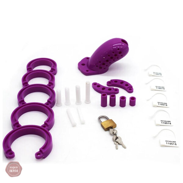 Cage FX 10 en plastique violet pour une utilisation sécurisée