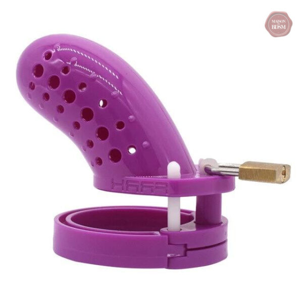 Accessoire de chasteté en plastique violet, modèle FX 10