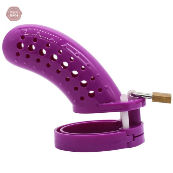 Cage de chasteté FX 10, design en plastique violet élégant