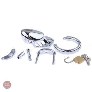 Cage GB6000S, accessoire de chasteté en métal brillant