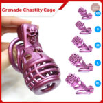Cage de chasteté grenade violette en plastique