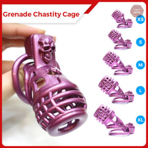 Cage de chasteté grenade violette en plastique