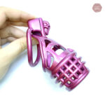Accessoire de chasteté violet, design grenade