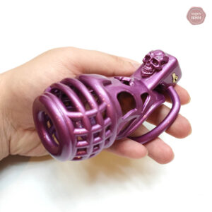 Cage de chasteté violette, matériau plastique