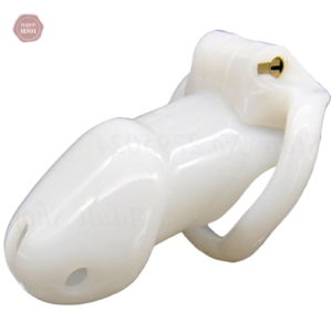 Cage de chasteté en résine, design épuré et élégant
