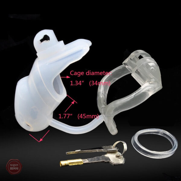 Cage de chasteté blanche pour un design épuré