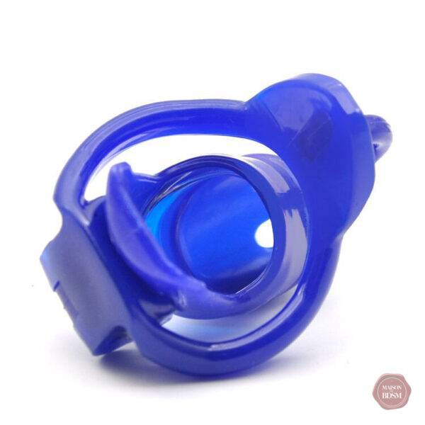 Cage de chasteté en résine, modèle GB 7000, couleur bleu